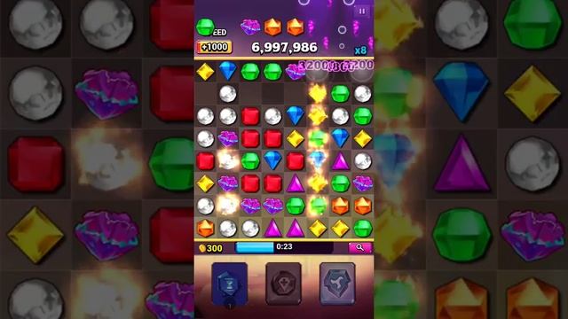clear purple gems in Bejeweled Blitz game with Coralite,match 24 star. смотреть онлайн