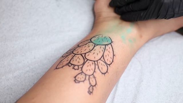 Which Cactus Do You Like? 1 or 2 ? Tattoo Time Lapse смотреть онлайн