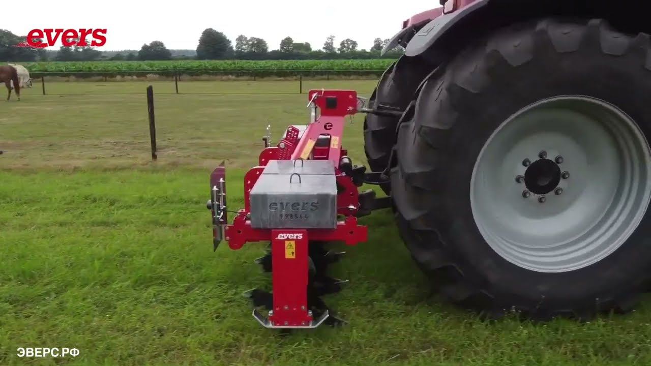 Пастбищный аэратор для коневодства EVERS улучшение сенокосов, пастбищ, лугов смотреть онлайн