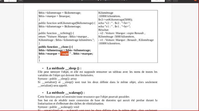 php vidéo 49 : La POO en php / méthodes magiques clone sleep wakeup смотреть онлайн