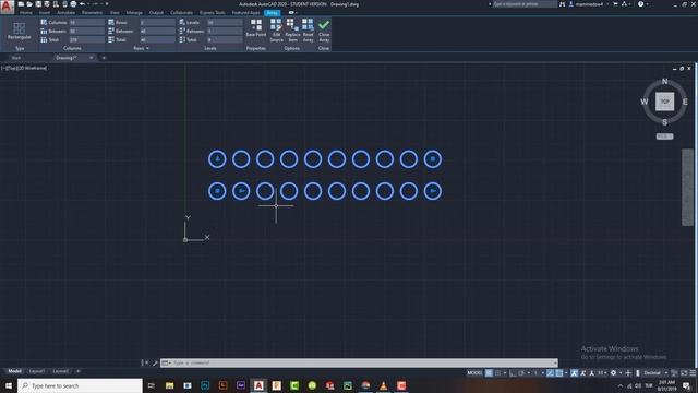 Türkmençe AutoCAD 2020 Tutorial 24 – Rectangular Array смотреть онлайн