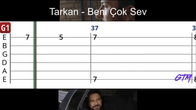 Beni Çok Sev - Tarkan - Guitar Tab Tutorial смотреть онлайн