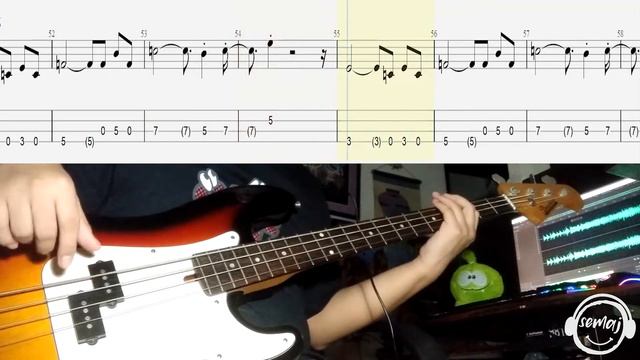 Ryan Gosling & Emma Stone - A Lovely Night | La La Land (bass cover with TABS) смотреть онлайн