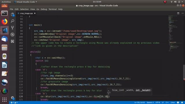 Step to step Implementation of Blur adnd Denoising of image using openCV C++ смотреть онлайн