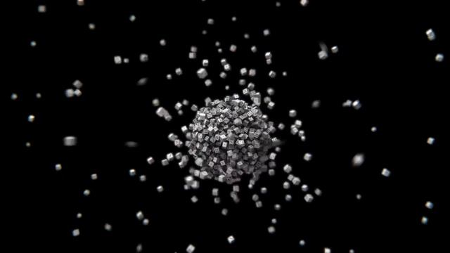 Gravity Simulation - Forming a Planet with Cubes using Maya Particles // Warum sind Planeten rund смотреть онлайн