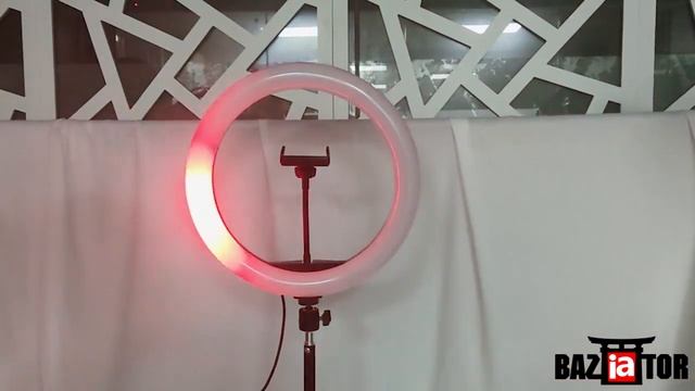 Кольцевая лампа со штативом цветная RGB LED Soft Ring Light MJ-18 45 см в ИМ baziator смотреть онлайн