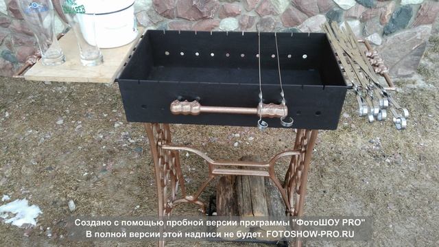Мангал из Зингера. Мангал на станине от швейной машины. смотреть онлайн