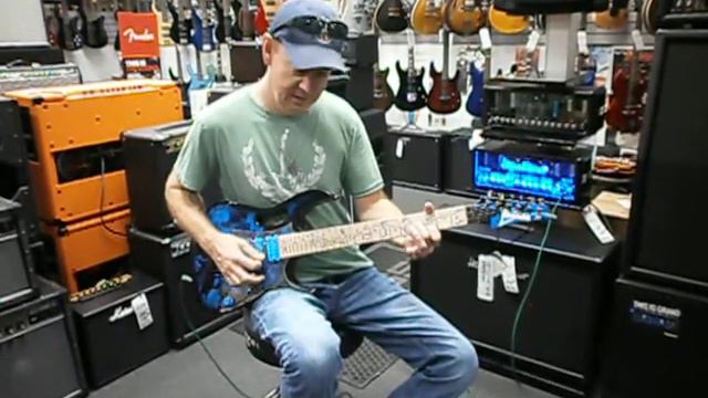Ibanez Premium JEM77 in Blue Floral Pattern as demo'd by Joel Gregoire! смотреть онлайн