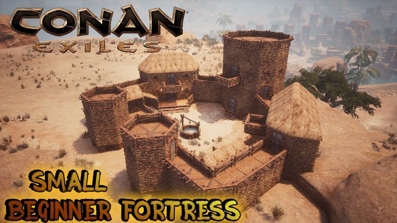 CONAN EXILES Building - BEGINNER BASE [TIMELAPSE]
