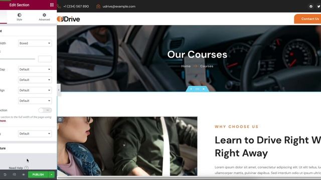 Create a Driving School Website Using Elementor смотреть онлайн