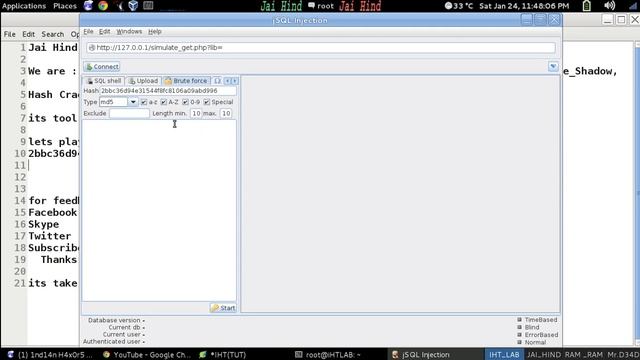 Hash Cracking with JSQL in kali Linux смотреть онлайн