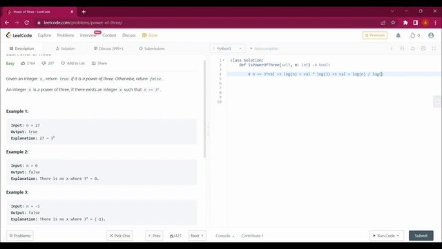 326. Power of Three With Python | Leetcode With Python #leetcode #pythontutorial #youtube #techno смотреть онлайн
