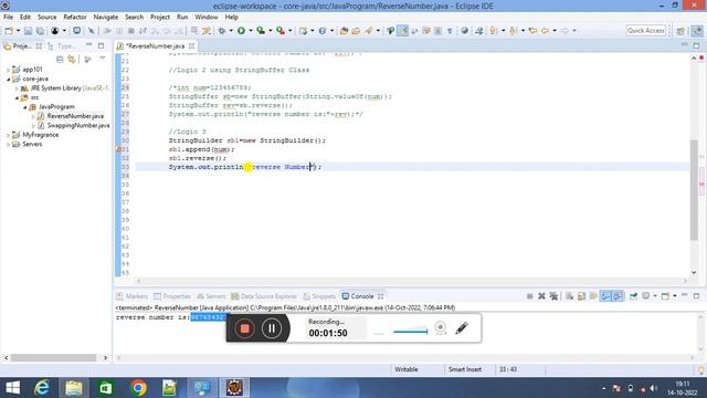 5 Reverse Number Using String Builder in java смотреть онлайн