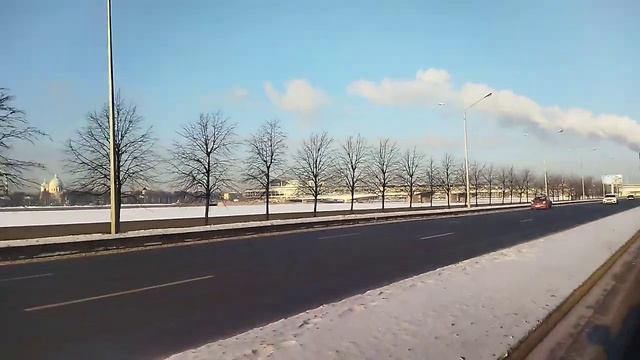 Февральское утро, Санкт-Петербург, набережные, мосты смотреть онлайн