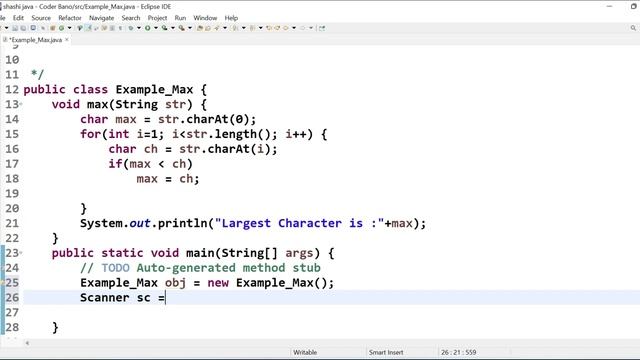 Program to find Largest ASCII valued Character in String смотреть онлайн