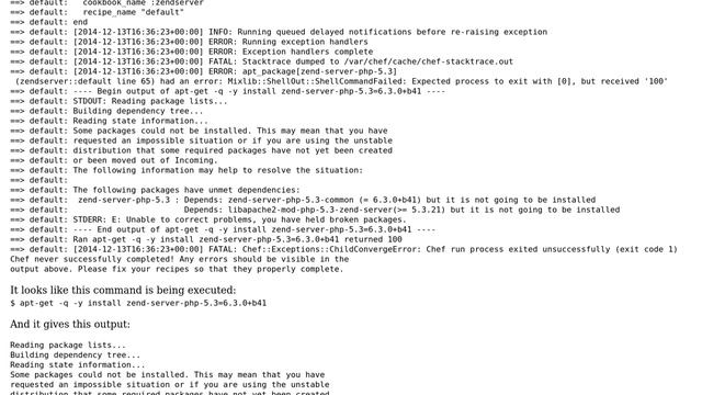 Installing zend-server php 5.3 on debian 7.x using chef cookbook смотреть онлайн