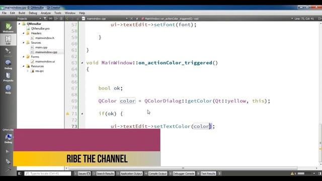 Qt5 C++ Creating Color Dialog (QColorDialog) #16 смотреть онлайн