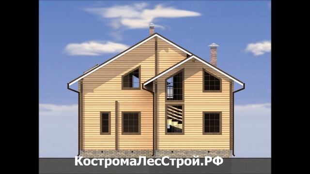 Гагарин - проект дома из бруса S=165 кв.м. смотреть онлайн