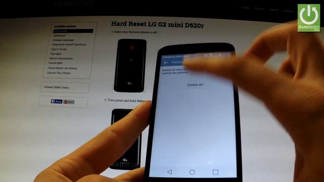 How To Factory Reset LG G2 Mini D620r - Hard Reset In LG