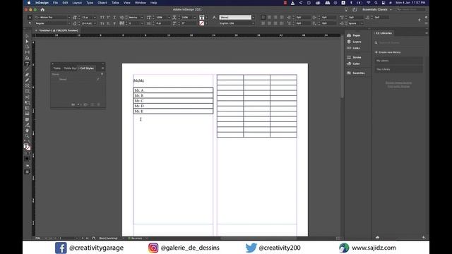 Work with Tables in InDesign смотреть онлайн