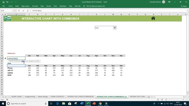 How To Control A Chart With A Combo Box In MS-Excel смотреть онлайн