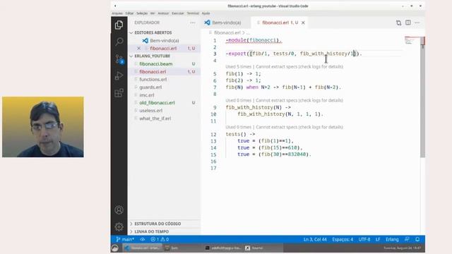 Fibonacci em Erlang смотреть онлайн