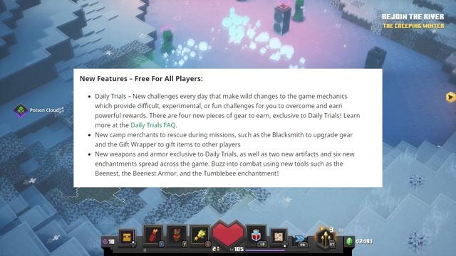 Minecraft Dungeons Update 1.4.3.0 Creeping Winter DLC смотреть онлайн