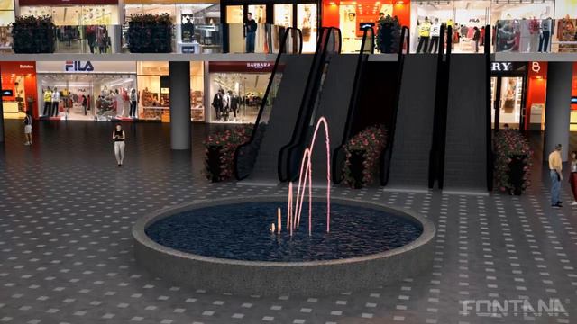 Визуализация фонтана в торговом центре смотреть онлайн