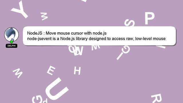 NodeJS : Move mouse cursor with node.js смотреть онлайн