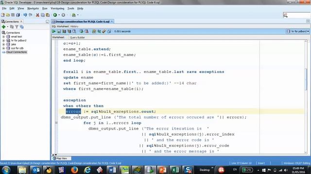 81/125 Oracle PLSQL: Design consideration / Bulk Binding 2 смотреть онлайн