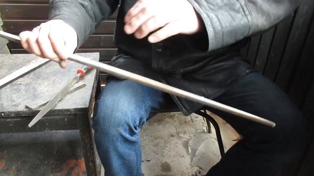 Шашка КАВКАЗСКИЙ ВОЛЧОК. И снова разговор (3) о рессорной стали и закалках. смотреть онлайн