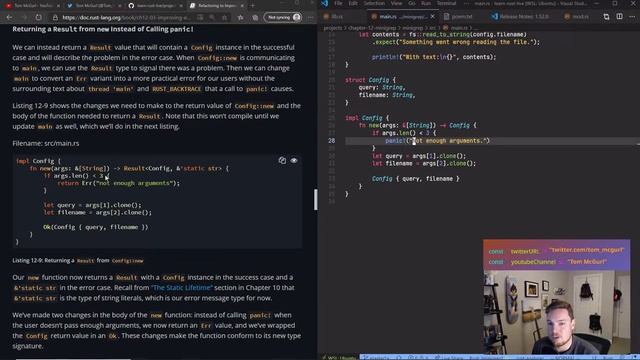 Learn Rust Together Part 16: Chapter 12 (Building a grep clone) смотреть онлайн
