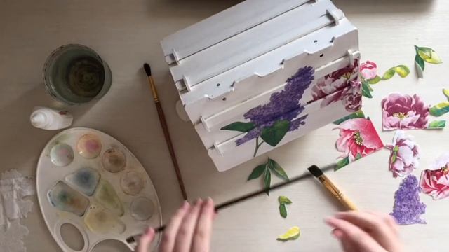 Кормушка для птиц из ФИКС ПРАЙС в технике декупаж. смотреть онлайн