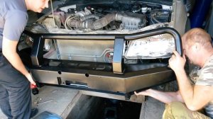 установка бампера РИФ на шеви ниву