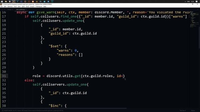 Система предупреждений | Discord Bot, Mongodb, Python смотреть онлайн