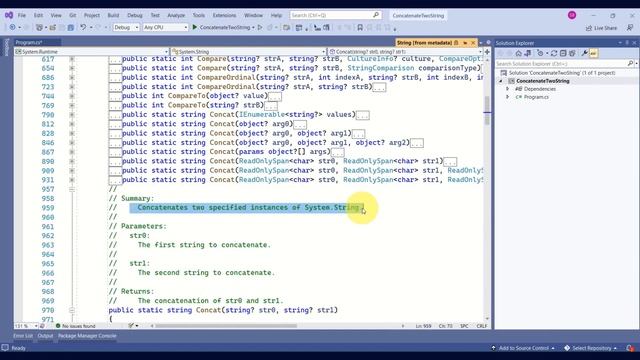 How to join two strings in C# | String concatenation in C# | C# program | C# tutorial смотреть онлайн