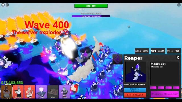 wave 450 ?the server explodes? world record✅| Arena : Tower Defense смотреть онлайн