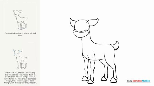 How to Draw a Cartoon Reindeer in a Few Easy Steps: Drawing Tutorial for Beginner Artists смотреть онлайн
