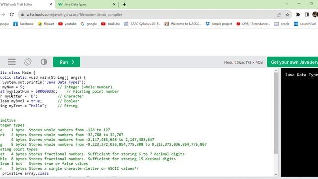 Java Data Types смотреть онлайн