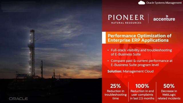 Pioneer Natural Resources wins Oracle Openworld Innovations Awards in Manageability смотреть онлайн