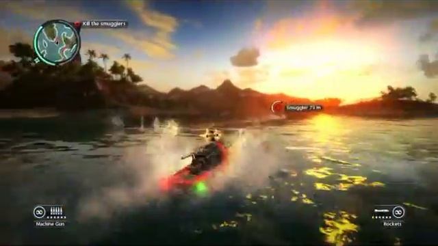 Just Cause 2 - Jetboat chase against smugglers смотреть онлайн