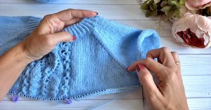 Джемпер "Вдохновение" даю пояснения. Жилет школьный продвижения. Вязание спицами.