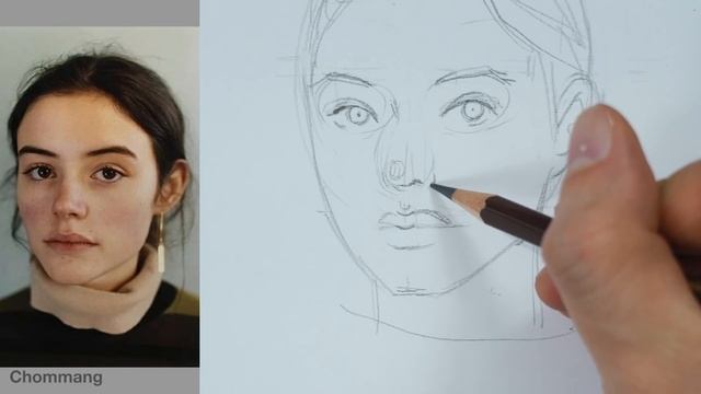 How to draw a face / step by step / draw with me смотреть онлайн