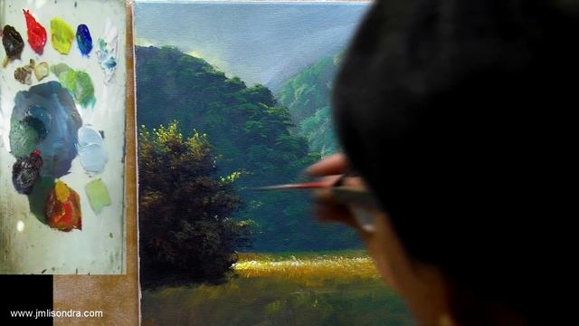 TUTORIAL: Acrylic Painting Landscape / Mountain Forest / JMLisondra