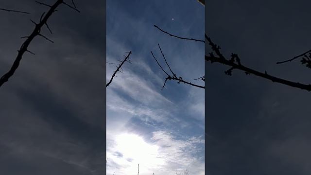 Солнышко светит. Ярко светит солнце. Морозное утро. Облака. Красиво плывут облака. Птицы поют. смотреть онлайн