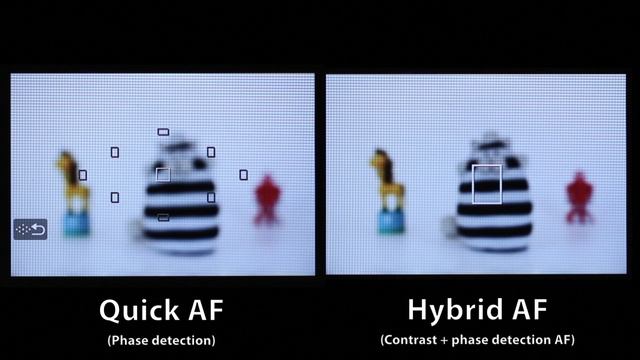 Canon EOS 650 Hybrid AF vs. phase detection AF - by dpreview.com смотреть онлайн