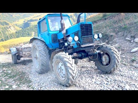 Трактор Беларусь МТЗ 82 С Прицепам на Подъеме смотреть онлайн
