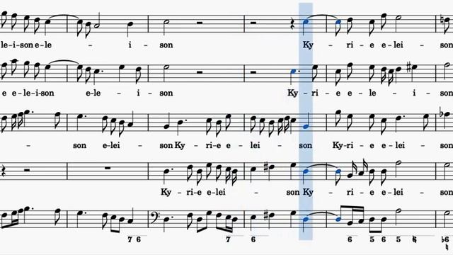 Johann Joseph Fux - Kyrie Eleison | Scrolling Score and Synthesized Audio смотреть онлайн