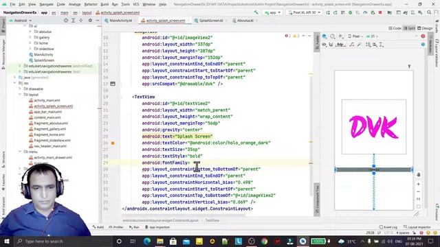 Navigation Drawer with Splash Screen in Android Studio | Dr Vipin Classes смотреть онлайн