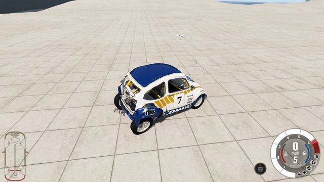 BeamNG drive picolina rally car destruction on gridmap v1 смотреть онлайн